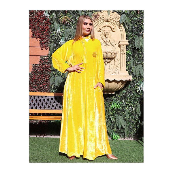 Yellow Velvet Gown HVC-0008