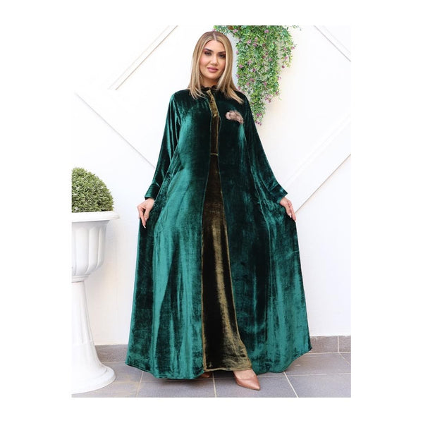 Green Dark Velvet Gown HVC-0007