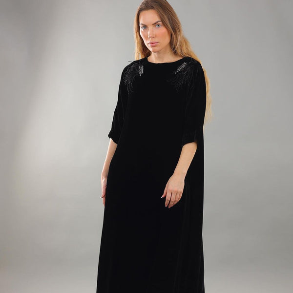 Black Velvet Gown HVC-0015
