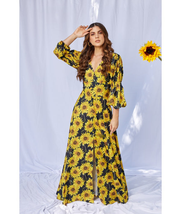 Sunflower Long Dress HWD-0035