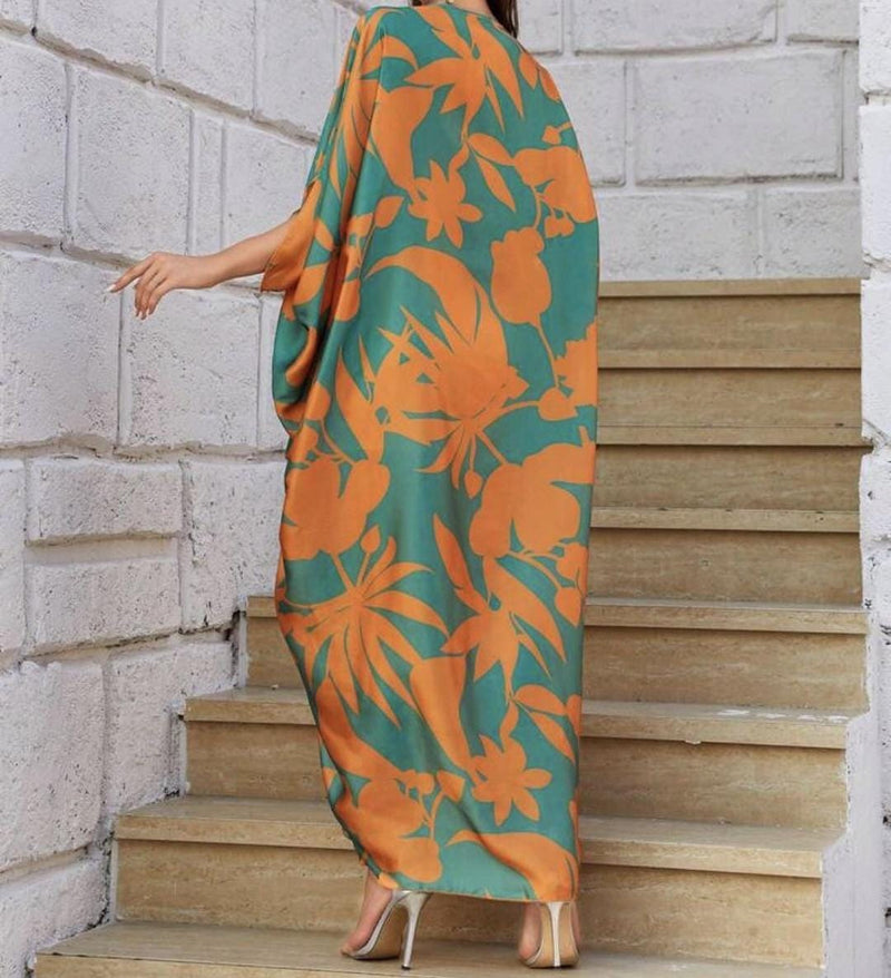 Ayeza khan kaftan Orange Ring Kaftan