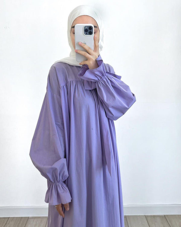 Lavender Plan  Abaya NAC-011