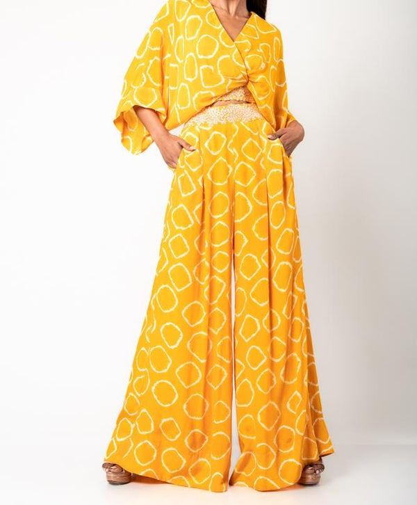 Yellow Kaftan Shirt With Pants