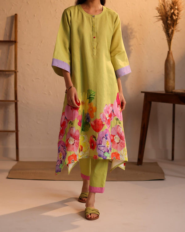 Green Florence Kurta Set