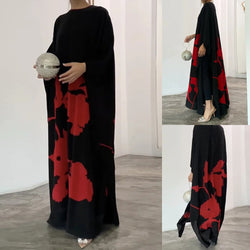 Floral Kaftan Red & Black