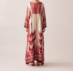 Suzani Ivory Anarkali Tunic