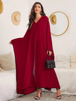 Red Long Kaftan HLK-0006