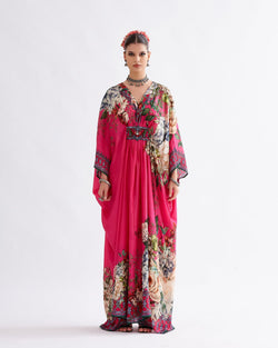 Fuchsia Floral Kaftan HLK-0053