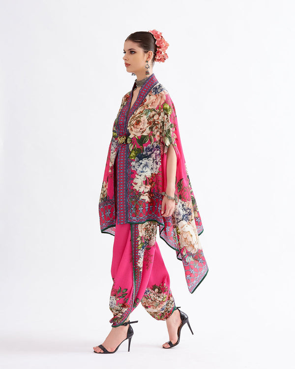 Fuchsia Kaftan Shalwar Set HED-0014