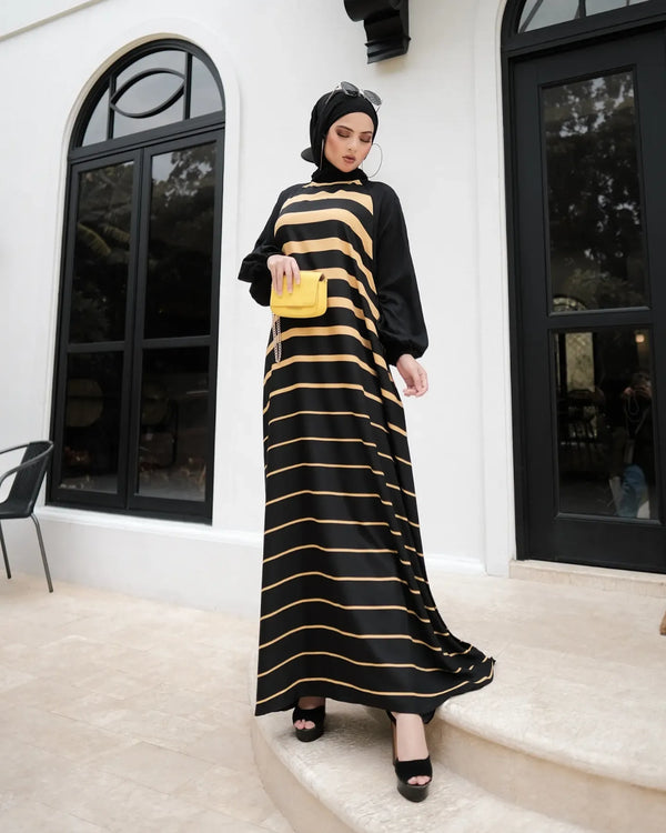 Yellow Lines Abaya HAC_0174