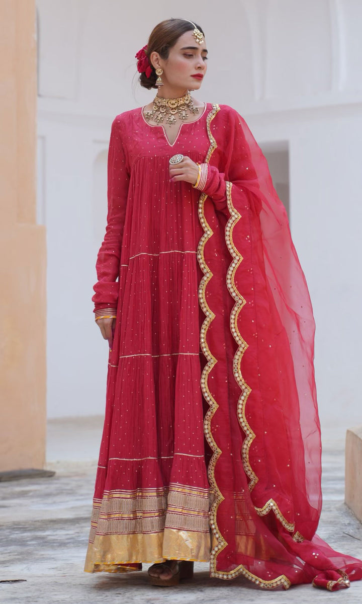 Anarkali Chooridar & Dupatta Set HFD-0008