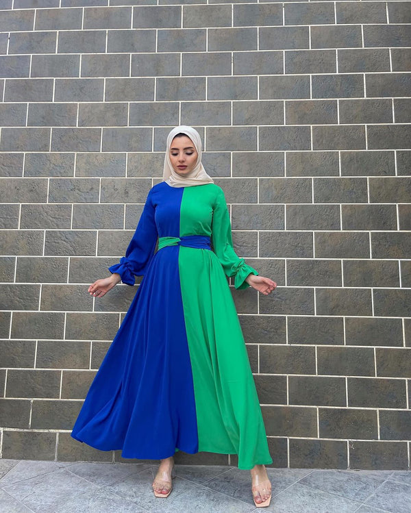 Green Blue Frock HLF-0034