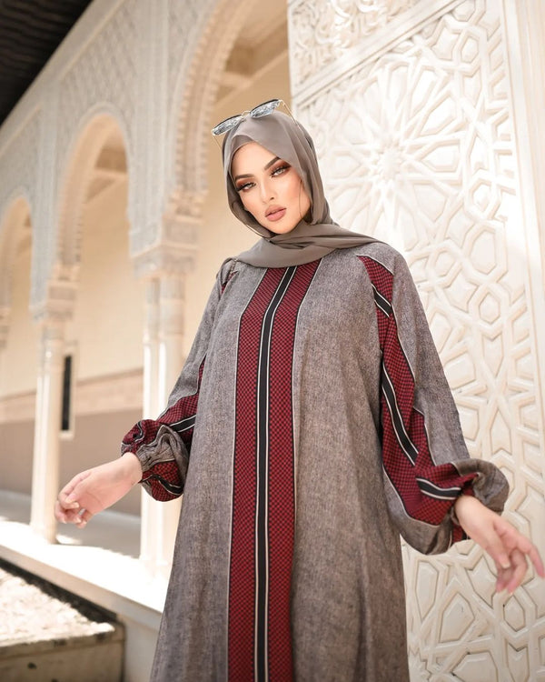 Brown Line Abaya HAC_0041