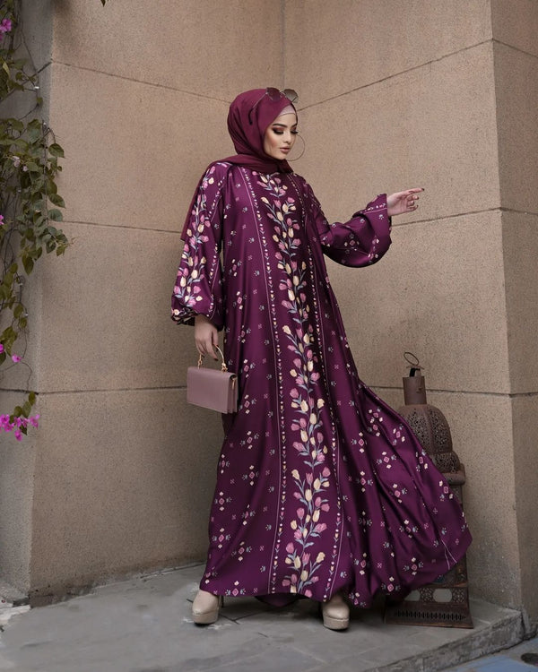 Burgundy Abaya HAC_0042