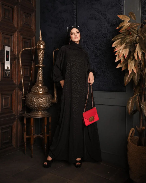 Black Self Abaya HAC-0031