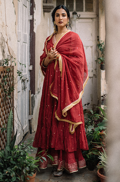 Red Anarkali HFD-0006