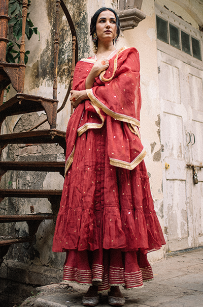 Red Anarkali HFD-0006