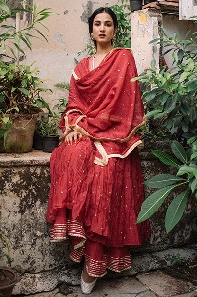 Red Anarkali HFD-0006