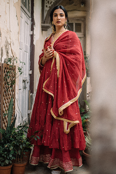 Red Anarkali HFD-0006