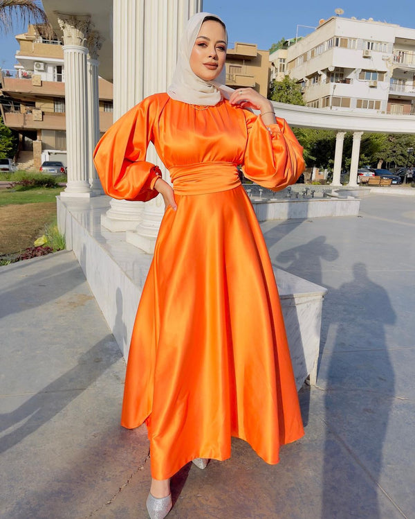 Orange  Frock HLF-0021