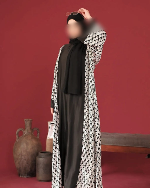 Black & White Abaya HAC-0016