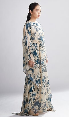 CreamT Floral Kaftan HLK-0007