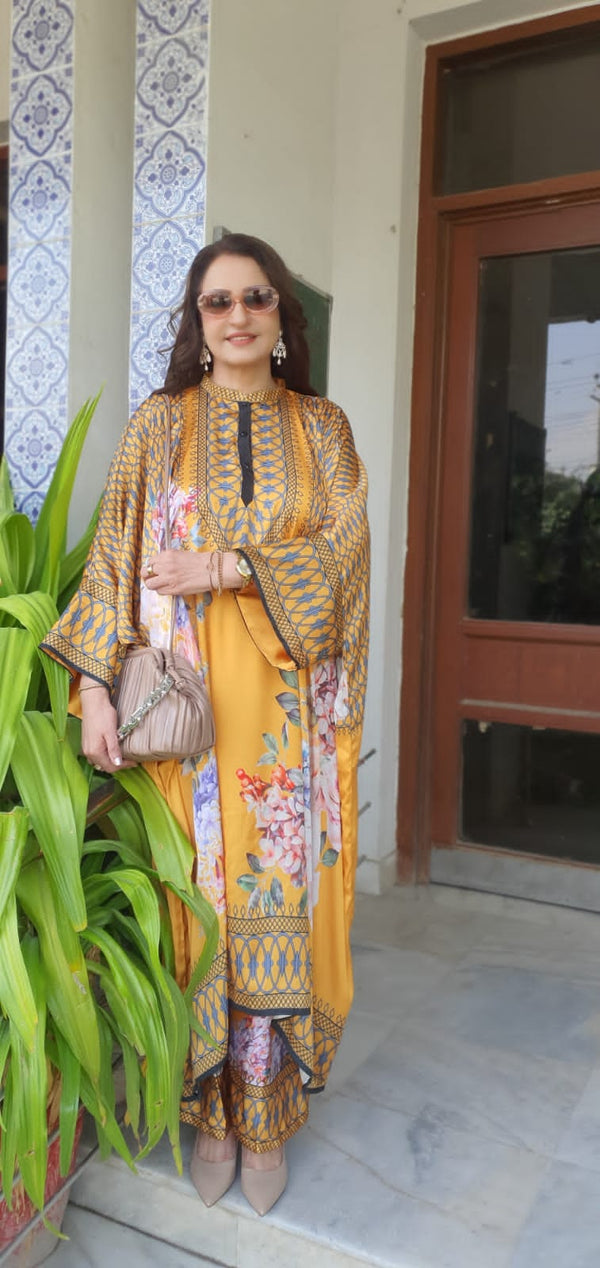 Mustard Kaftan Set HCW-003