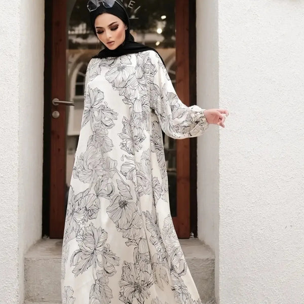 Black & White Abaya HAC-0012