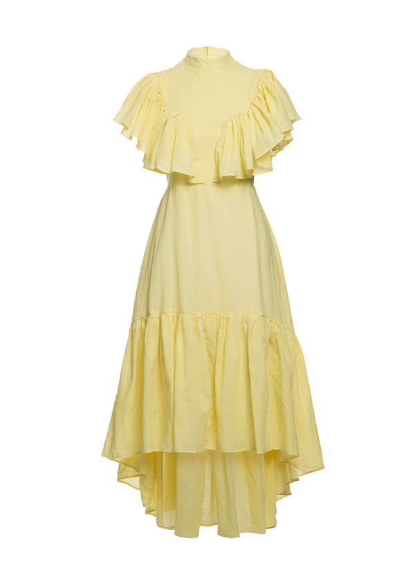 Yellow Lawn Dress HLF-0031