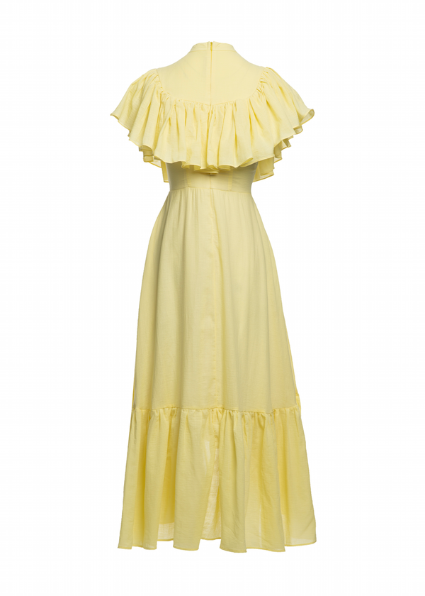 Yellow Lawn Dress HLF-0031