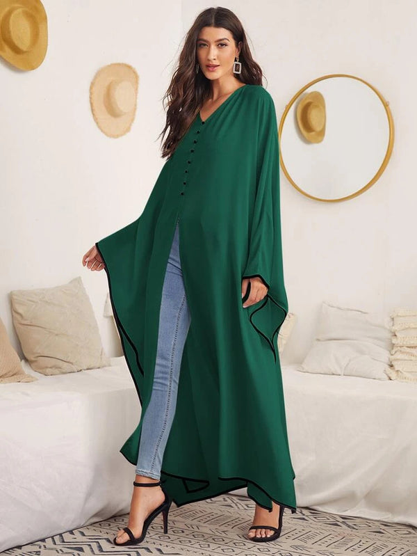 Green Long Kaftan HLK-0186